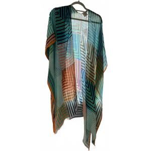 NEW GOLDEN SUN vacay ready wrap kimono in bright maze